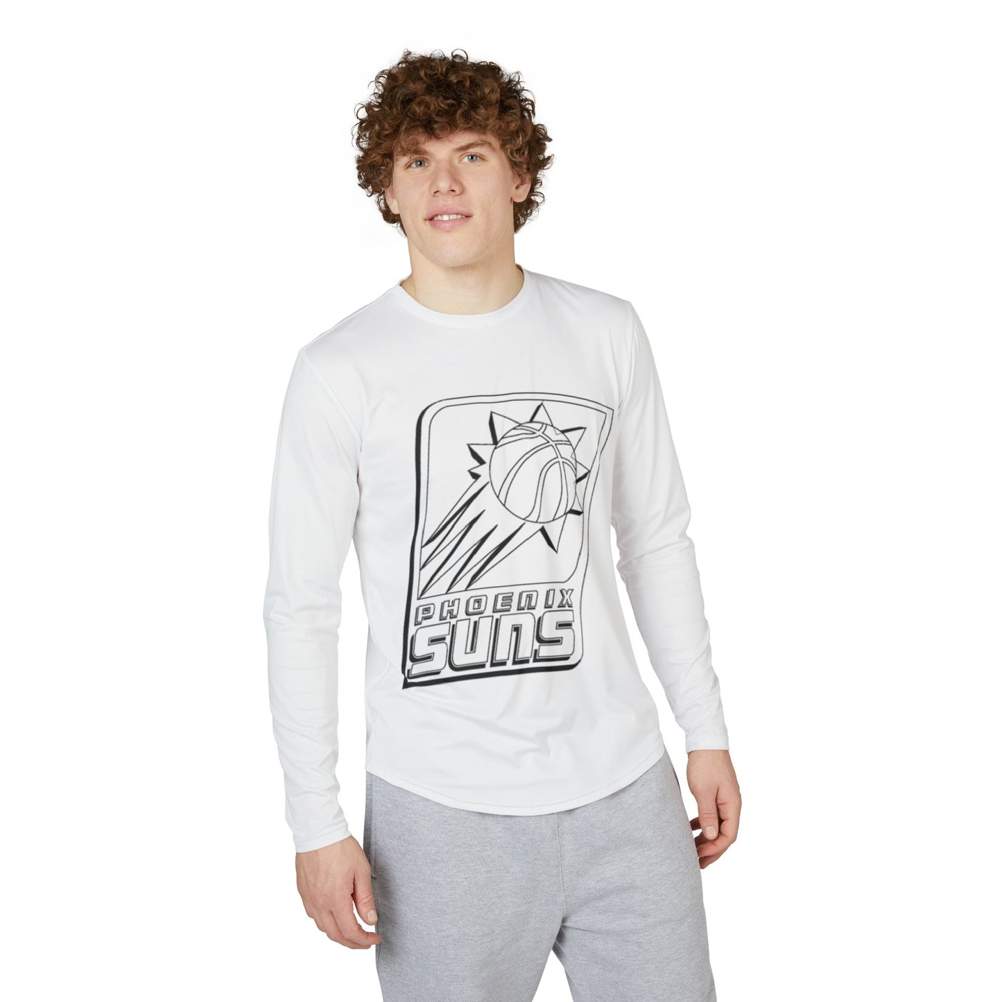 Phoenix Suns UV Protection Long Sleeve Shirt — Suns Logo Performance Sun Shirt